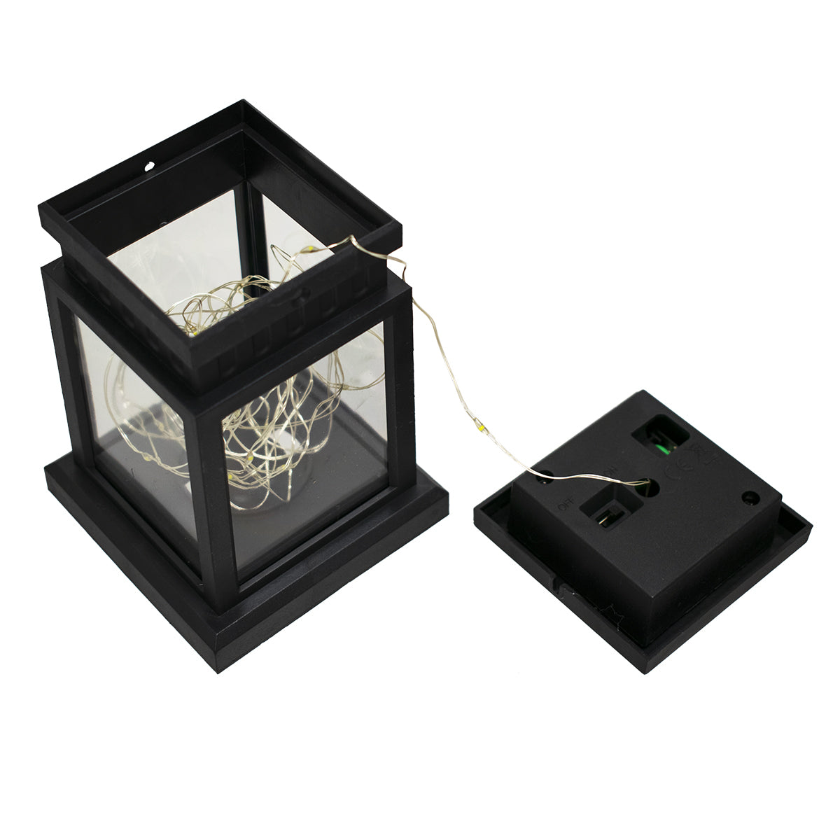 GLOBOSTAR® LANTERNIA 71505 Διακοσμητικό Φαναράκι LED 1W 50lm 180° DC 5V με Φωτοβολταϊκό Panel 5V 0.1W & Επαναφορτιζόμενη Μπαταρία Li-ion 3.2V 120mAh Αδιάβροχο IP65 Θερμό Λευκό 2700K - Μ9 x Π9 x Υ12.5cm - 1 Χρόνο Εγγύηση - ledmania.gr