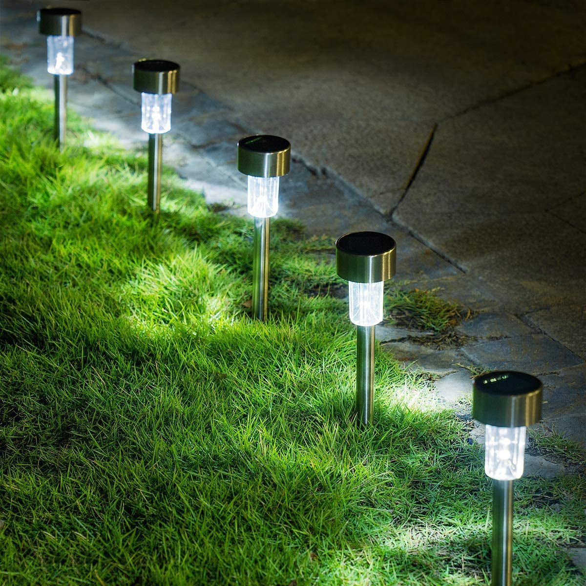 GloboStar® 71520 Αυτόνομο Ηλιακό Φωτιστικό LED SMD 1W 100lm με Ενσωματωμένη Μπαταρία 600mAh - Φωτοβολταϊκό Πάνελ με Αισθητήρα Ημέρας-Νύχτας Αδιάβροχο IP65 Φανάρι Κήπου Στρογγυλό Ψυχρό Λευκό 6000K - ledmania.gr