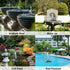 GLOBOSTAR® FOUNTAIN 71532 Διακοσμητικό Συντριβάνι LED 3W 150lm 120° DC 5V με Φωτοβολταϊκό Panel 5V 0.2W & Επαναφορτιζόμενη Μπαταρία Li-ion 3.2V 1500mAh Αδιάβροχο IP68 Ψυχρό Λευκό 6000K - Sanan Diode Chip - Μαύρο - 4 Μπέκ Ψεκασμού - Μ18 x Π18 x Υ8cm - 1...