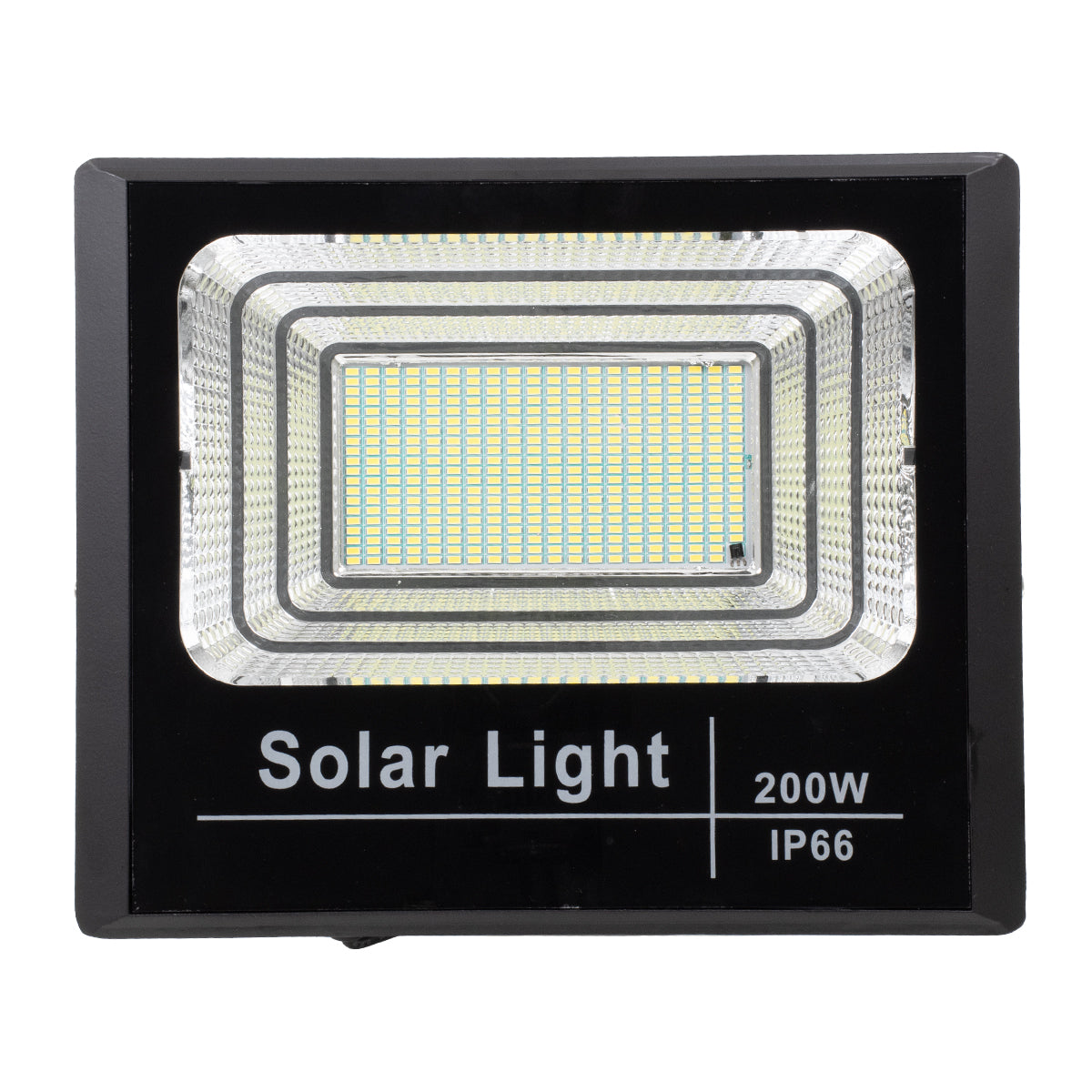 GLOBOSTAR® HERMES 71558 Προβολέας με IR Ασύρματο Χειριστήριο LED 200W 10000lm 120° DC 5V με Φωτοβολταϊκό Panel 5V 20W & Επαναφορτιζόμενη Μπαταρία Li-ion 3.2V 20000mAh Αδιάβροχο IP66 Ψυχρό Λευκό 6000K Dimmable - Sanan SMD Chip - Μαύρο - Μ35 x Π29 x Υ7.5...