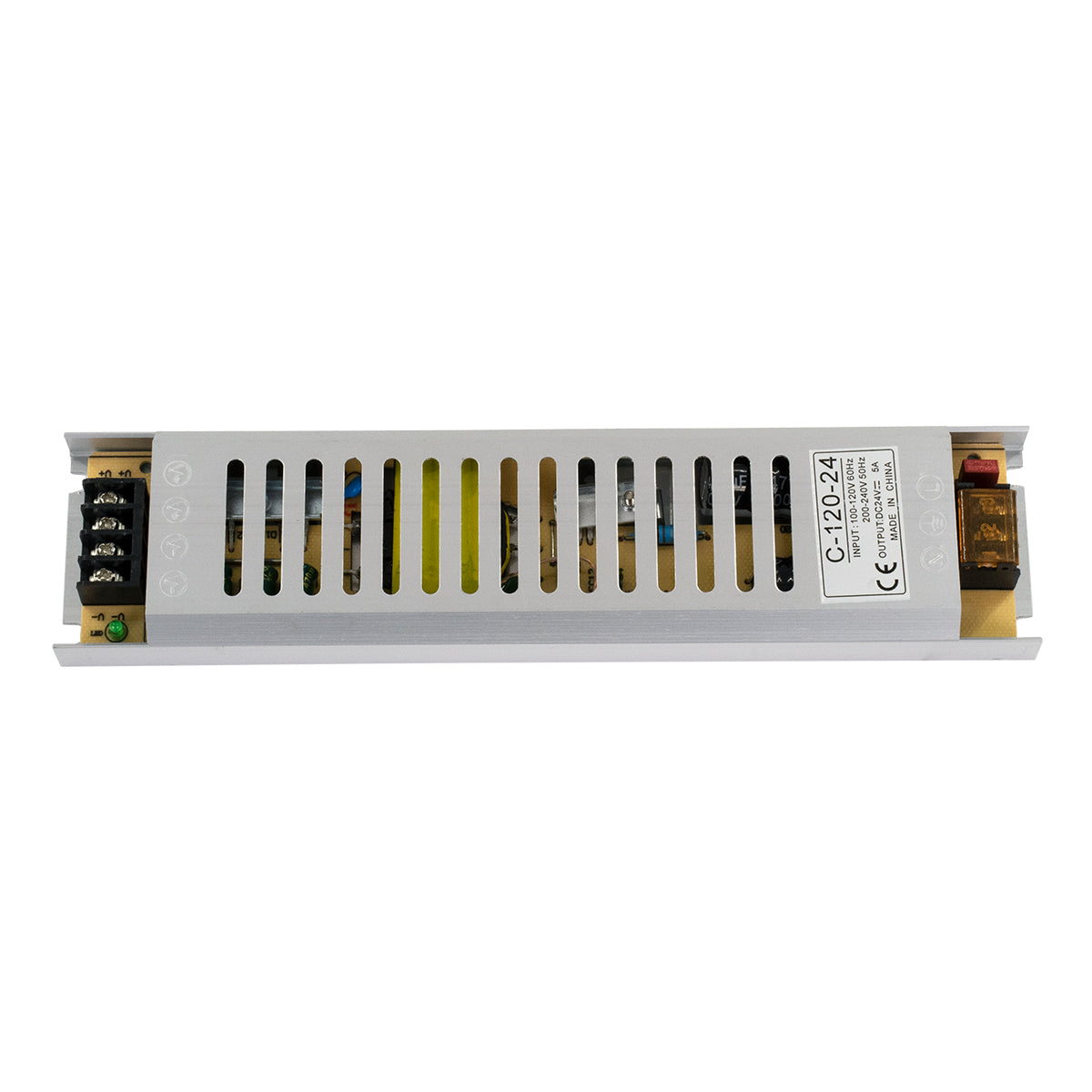GLOBOSTAR® LUMISLIM 73015 Τροφοδοτικό/Μετασχηματιστής PELV 120W 5A DC 24V IP20 - AC 220-240V σε DC 24V - Μ22.5 x Π5.4 x Υ2.1cm - 3 Χρόνια Εγγύηση - ledmania.gr