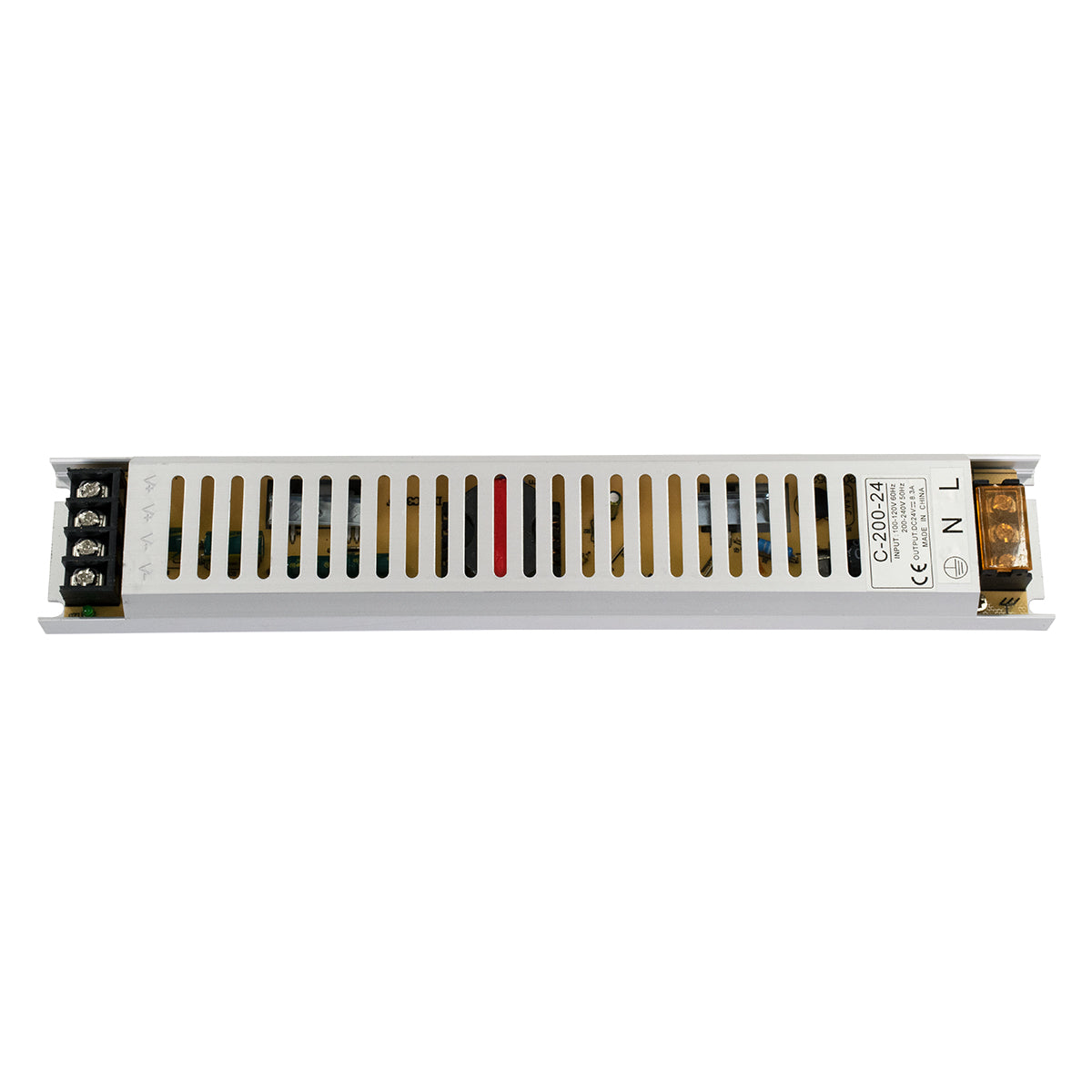 GloboStar® 73017 Μεταλλικό Τροφοδοτικό PELV Ultra Slim για Προϊόντα LED 200W 8.3A - AC 220-240V σε DC 24V - IP20 Μ31 x Π5.4 x Υ2.3cm - 3 Years Warranty - ledmania.gr