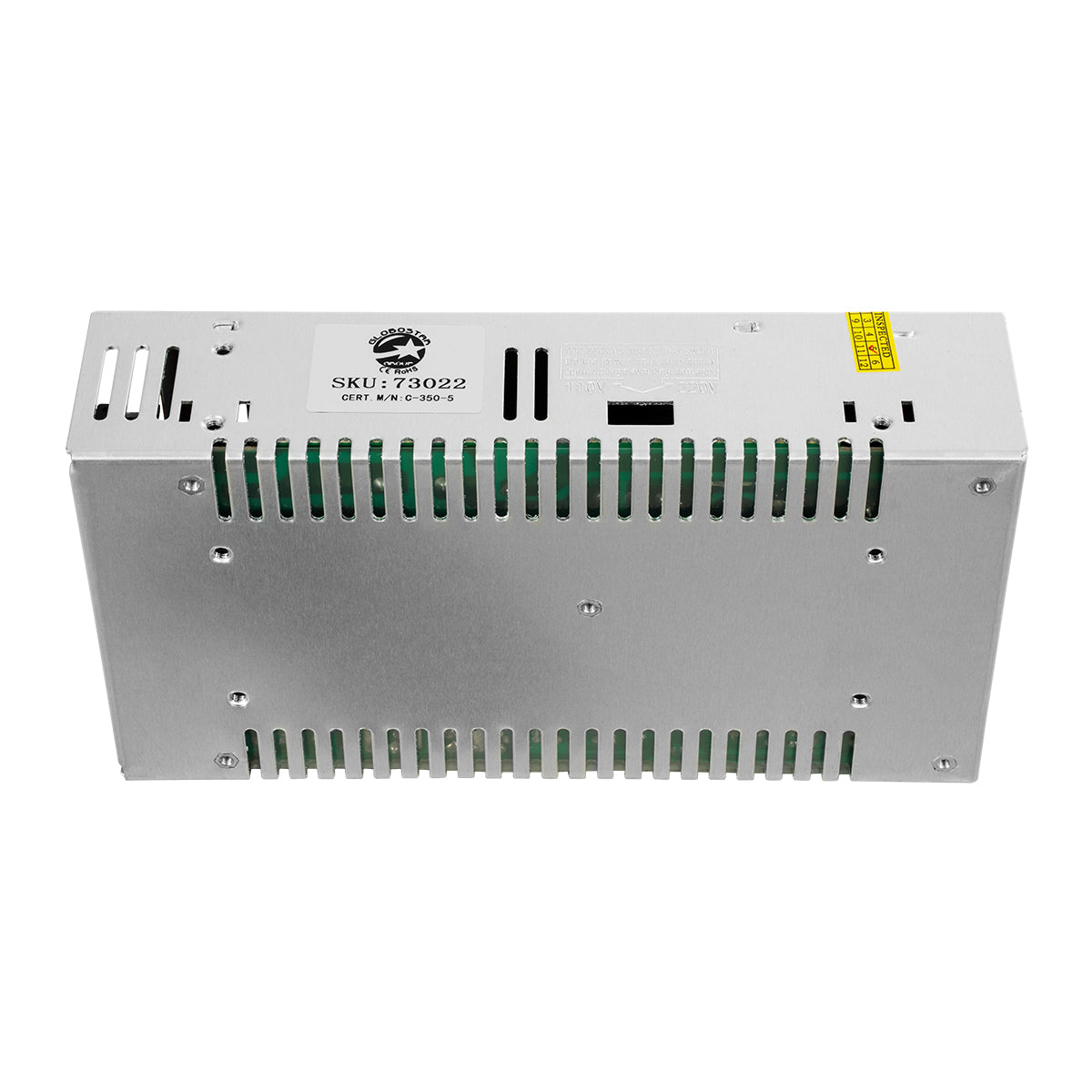 GLOBOSTAR® LUMIVOLT 73022 Τροφοδοτικό/Μετασχηματιστής PELV 350W 70A DC 5V IP20 - AC 220-240V σε DC 5V / Ρυθμιζόμενo από DC 4V έως DC 6V - Μ21.5 x Π11.5 x Υ5cm - 3 Χρόνια Εγγύηση - ledmania.gr
