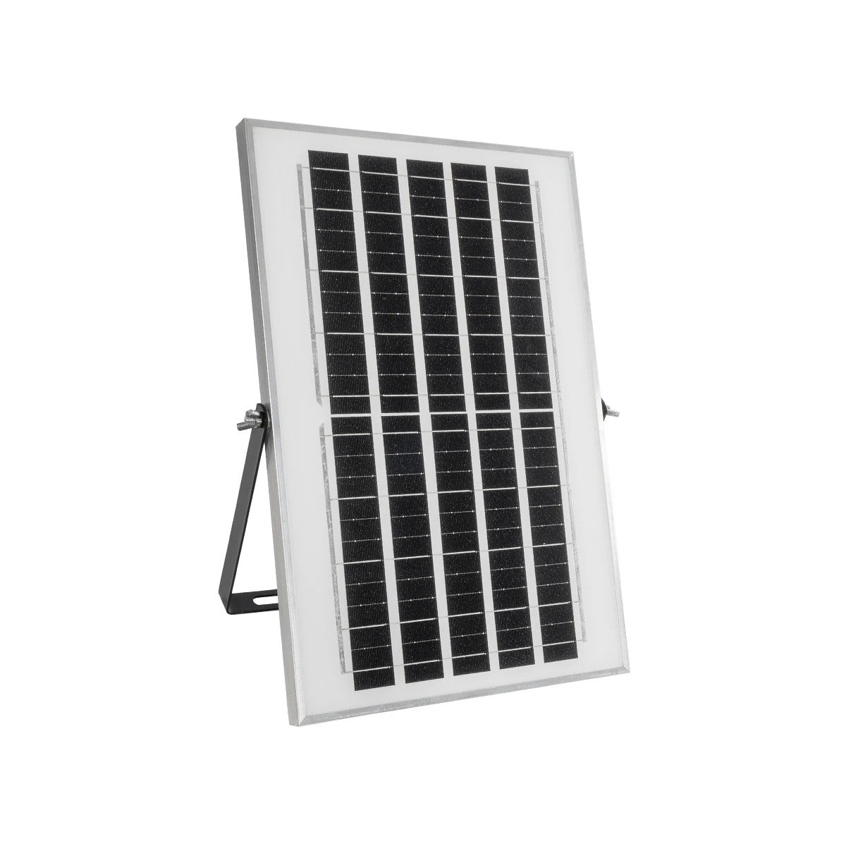 GLOBOSTAR® LUMOVOX 73067 Προβολέας LED 100W 5000lm 120° DC 5V με Φωτοβολταϊκό Panel 5V 8W & Επαναφορτιζόμενη Μπαταρία Li-ion 3.2V 5000mAh Αδιάβροχο IP65 Ψυχρό Λευκό 6000K - 120 x SMD2835 Sanan Chip - Γκρι Ανθρακί - Μ24.5 x Π0 x Υ15.8cm - 2 Χρόνια Εγγύηση - ledmania.gr