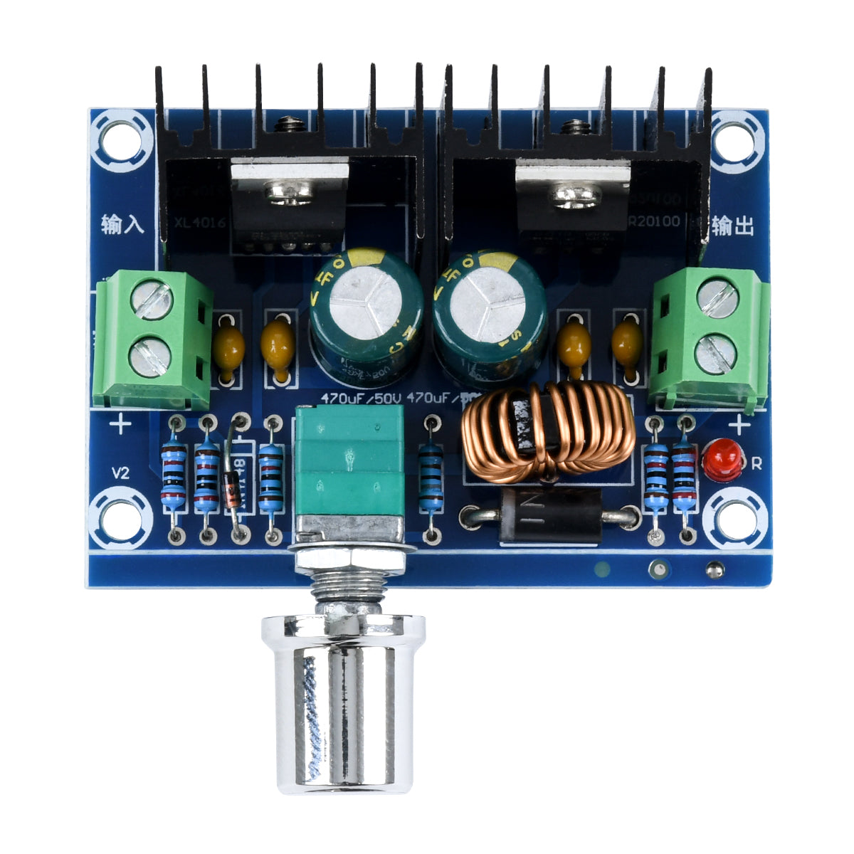 GloboStar® 73114 Ρυθμιστής Τάσης - Voltage Regulator DC Converter Module - Input DC4-40V / Output DC1.25-36V Max Load 8A Μ6 x Π4.5 x Υ2.5cm - ledmania.gr
