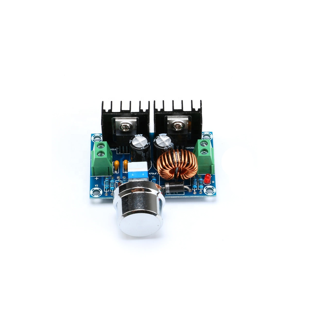 GloboStar® 73114 Ρυθμιστής Τάσης - Voltage Regulator DC Converter Module - Input DC4-40V / Output DC1.25-36V Max Load 8A Μ6 x Π4.5 x Υ2.5cm - ledmania.gr