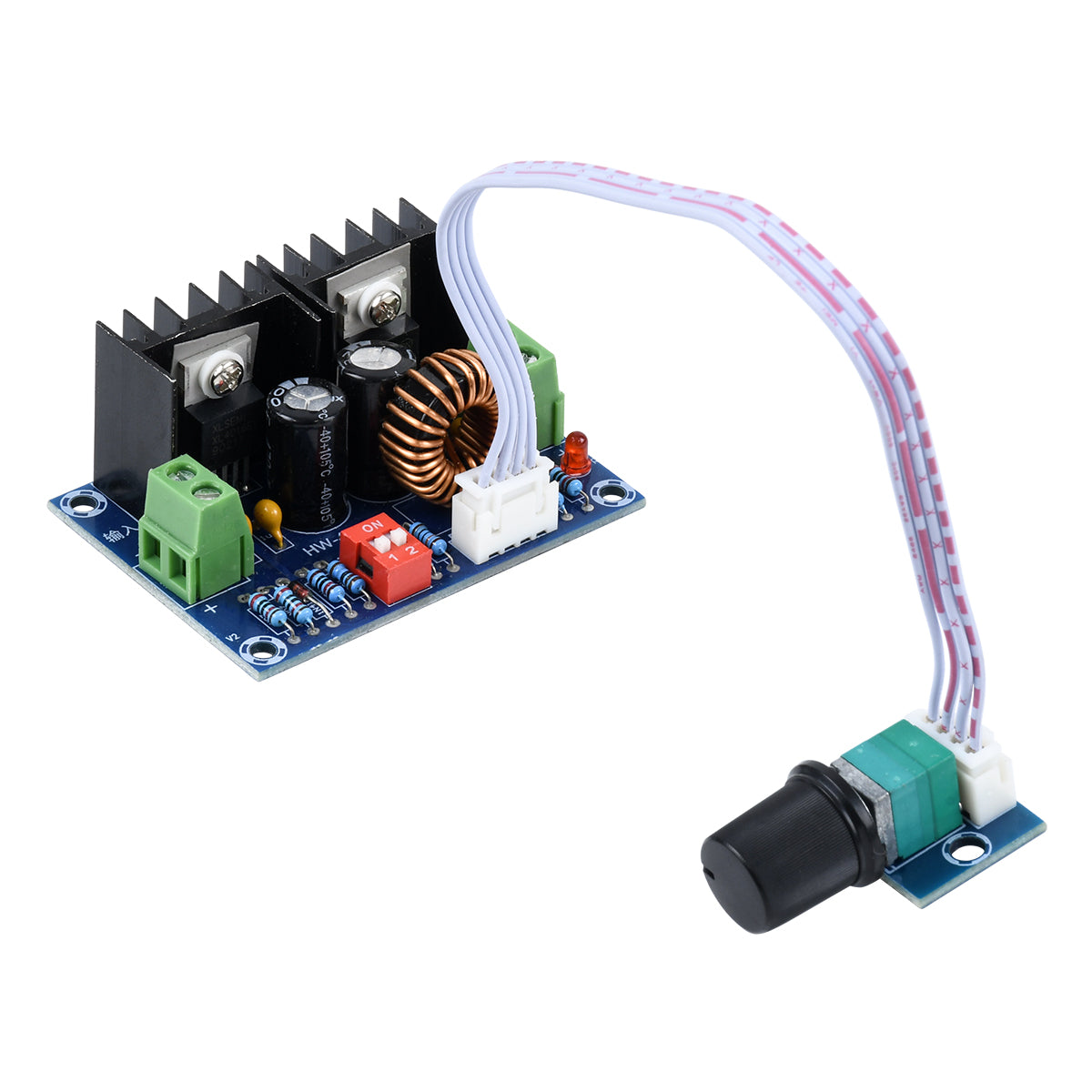 GLOBOSTAR® CONVERTER 73115 Ρυθμιστής Τάσης με Είσοδο από DC 4V έως DC 40V & Έξοδο από DC 1.25V έως DC 36V 1 x 8A Max IP20 - Μ6 x Π4.5 x Υ2.5cm - 2 Χρόνια Εγγύηση