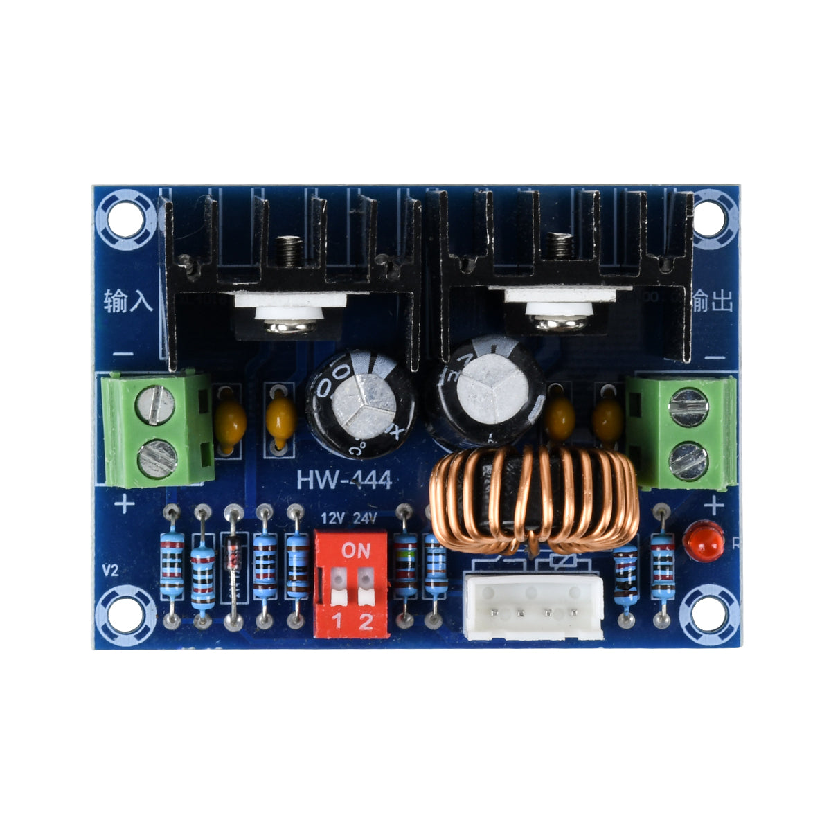 GLOBOSTAR® CONVERTER 73115 Ρυθμιστής Τάσης με Είσοδο από DC 4V έως DC 40V & Έξοδο από DC 1.25V έως DC 36V 1 x 8A Max IP20 - Μ6 x Π4.5 x Υ2.5cm - 2 Χρόνια Εγγύηση