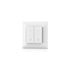 GloboStar® 73122 PF1-2 SKYDANCE Ασύρματο Επιτοίχιο Χειριστήριο 2 Group  RF 2.4Ghz DC3V IP20 - Μ8.5 x Π8.5 x Υ1.7cm - 5 Χρόνια Εγγύηση - ledmania.gr