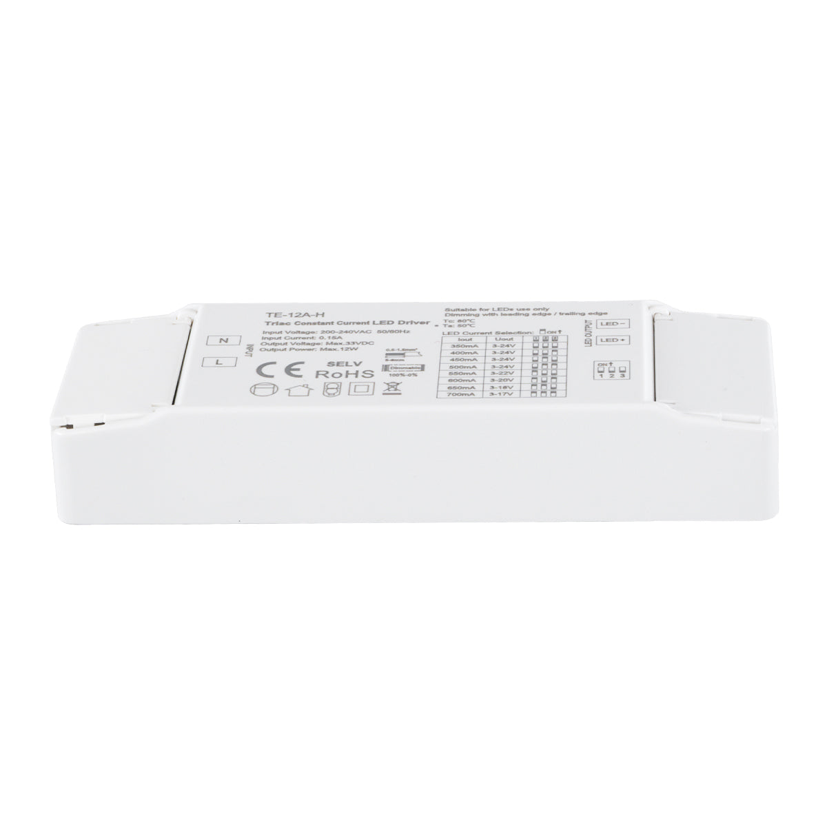 GloboStar® 73131 TE-12A-H SKYDANCE AC Triac Dimmable Constant Current LED Driver 1 Κανάλι AC 200-240V 1 x 0.15A 12W - Max 0.15A 12W - IP20 Μ11.1 x Π3.7 x Υ2cm - 5 Χρόνια Εγγύηση - ledmania.gr
