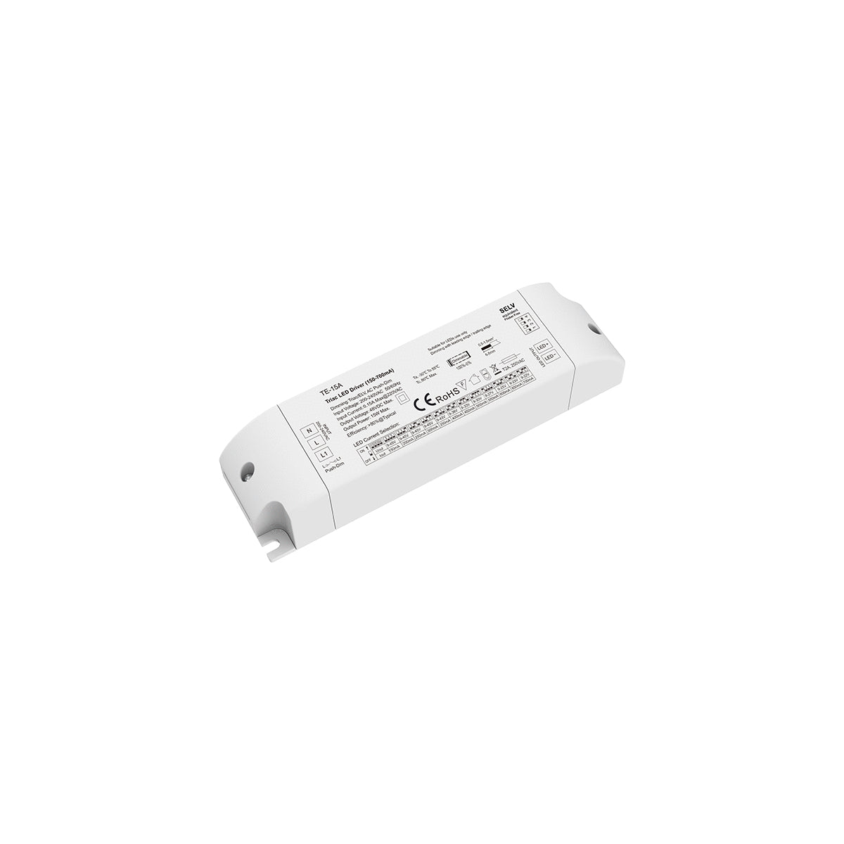 GloboStar® 73133 TE-15A SKYDANCE AC Triac Dimmable Constant Current LED Driver Push Dimming 1 Κανάλι AC 200-240V 1 x 0.15A 15W - Max 0.15A 15W - IP20  Μ15.1 x Π4.1 x Υ3cm - 5 Χρόνια Εγγύηση - ledmania.gr