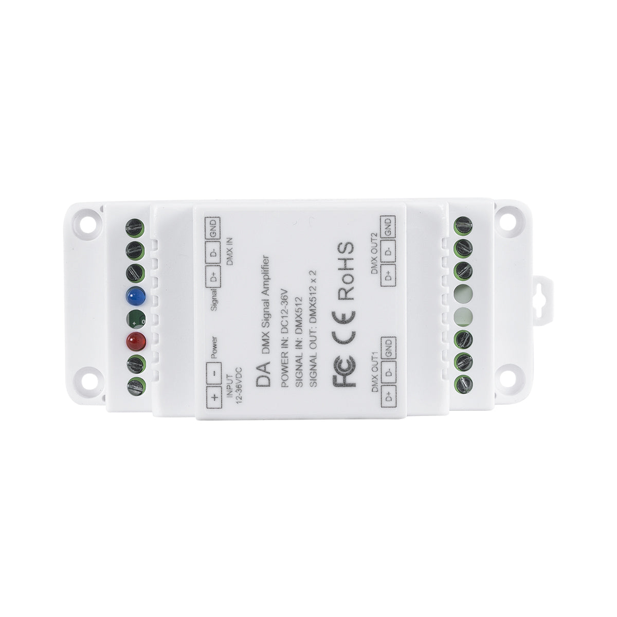GloboStar® 73137 DA SKYDANCE DC DMX512 Signal Amplifier Din Rail Ράγας 2 Καναλιών DC 12-48V - IP20  Μ11.5 x Π5 x Υ6.5cm - 5 Χρόνια Εγγύηση - ledmania.gr