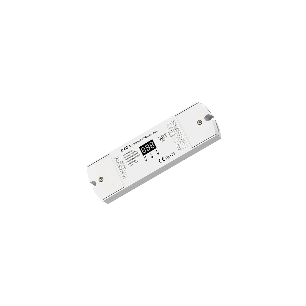 GloboStar® 73146 D4C-L SKYDANCE DC DMX512 Constant Current & RDM Decoder 4 Καναλιών DC 12-48V 4 x 1A 54W - Max 4A 216W - IP20  Μ17 x Π5 x Υ2.5cm - 5 Χρόνια Εγγύηση - ledmania.gr