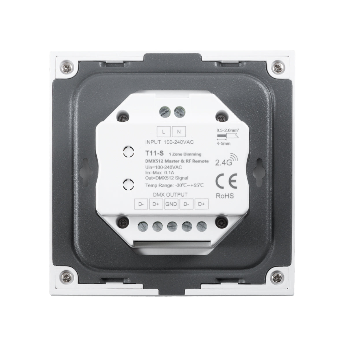 GloboStar® 73150 T11-S SKYDANCE Ασύρματο DMX512 Επιτοίχιο Χειριστήριο RF 2.4Ghz 1 Group για όλα τα SKYDANCE DMX512 Controller AC 100-240V Max 0.1A - IP20 Μ8.5 x Μ8.5 x Π8.5 x Υ3.5cm - 5 Χρόνια Εγγύηση - ledmania.gr