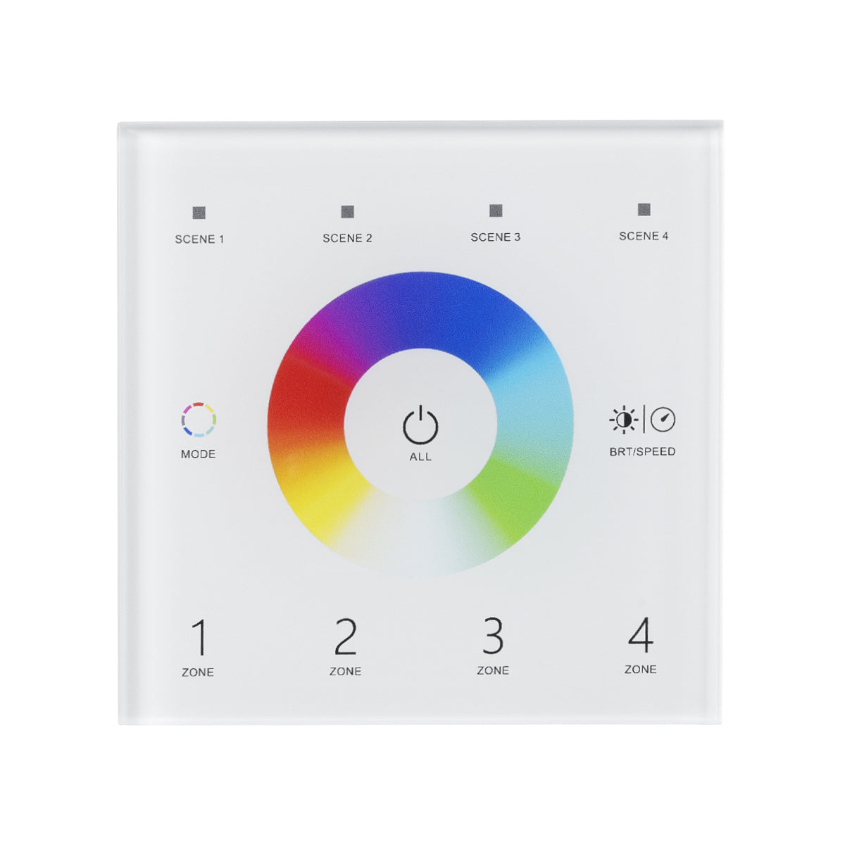 GloboStar® 73161 T13 SKYDANCE Ασύρματο DMX512 Επιτοίχιο Χειριστήριο RF 2.4Ghz 4 Group για όλα τα SKYDANCE DMX512 Controller AC 100-240V Max 0.1A - IP20  Μ8.5 x Π8.5 x Υ3.5cm - 5 Χρόνια Εγγύηση - ledmania.gr