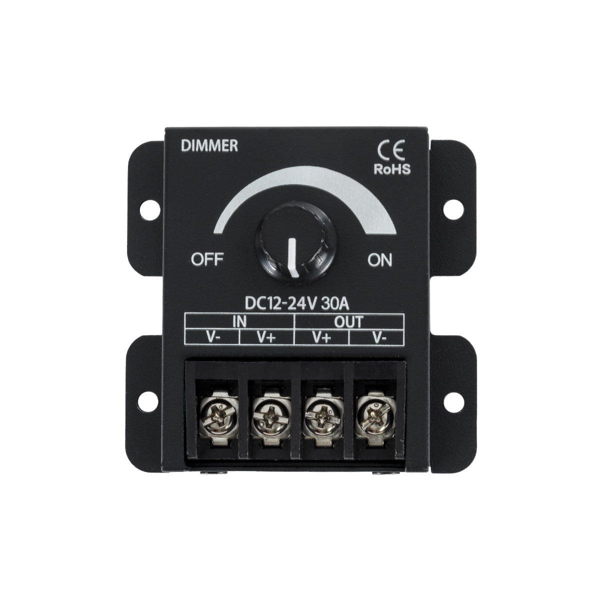 GLOBOSTAR® DIMMERALI 73316 Dimmer με 1 x 30A 720W Κανάλι DC 12-24V 30A 720W Max IP20 - Μ8.5 x Π6.5 x Υ4cm - 2 Χρόνια Εγγύηση