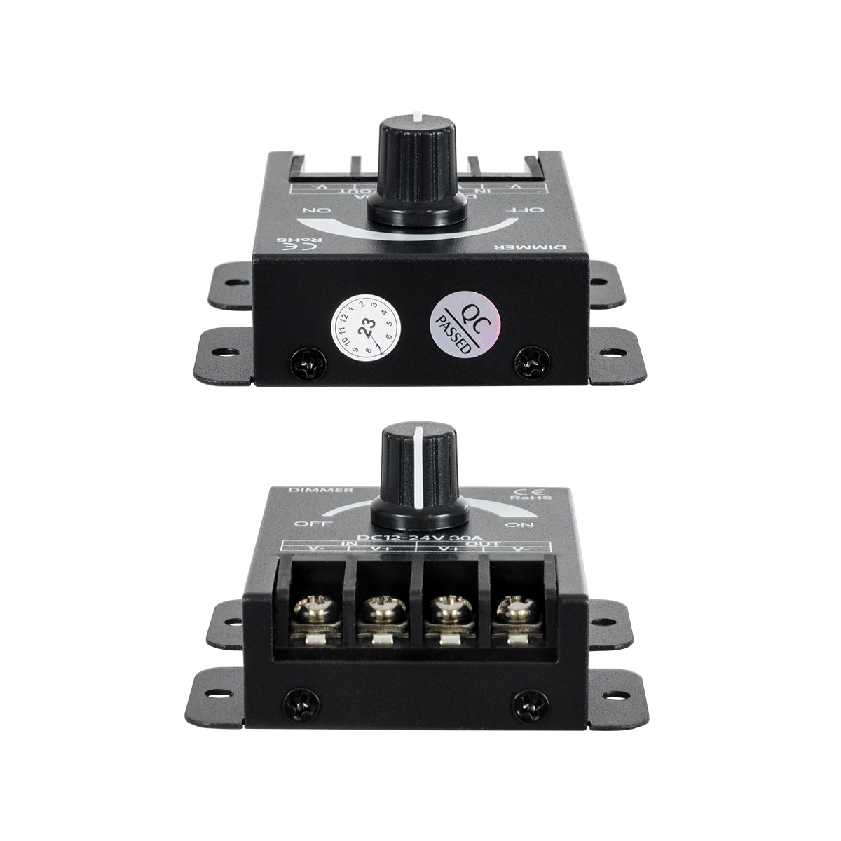 GLOBOSTAR® DIMMERALI 73316 Dimmer με 1 x 30A 720W Κανάλι DC 12-24V 30A 720W Max IP20 - Μ8.5 x Π6.5 x Υ4cm - 2 Χρόνια Εγγύηση