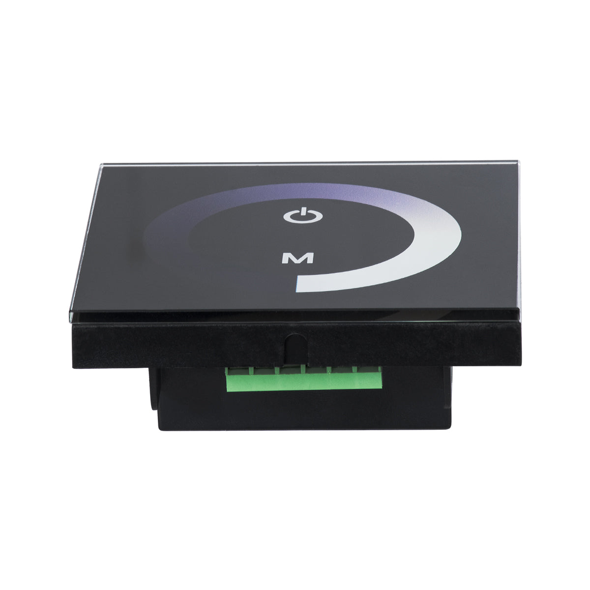 GloboStar® 73318 Επιτοίχιο Dimmer Touch - Αφής 1 Καναλιου DC 12-24V 1 x 12A 288W - Max 12A 288W - IP20 Μ9 x Π9 x Υ3.5cm - 2 Χρόνια Εγγύηση - ledmania.gr