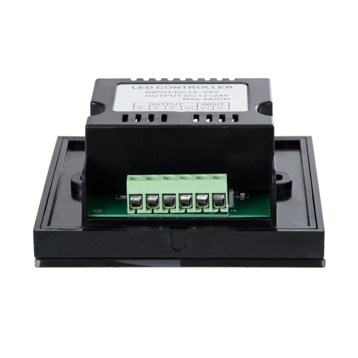 GloboStar® 73318 Επιτοίχιο Dimmer Touch - Αφής 1 Καναλιου DC 12-24V 1 x 12A 288W - Max 12A 288W - IP20 Μ9 x Π9 x Υ3.5cm - 2 Χρόνια Εγγύηση - ledmania.gr
