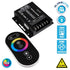 GLOBOSTAR® RGBCONTROLLER 73410 Dimmer / Controller με RF Ασύρματο Χειριστήριο με 3 x 8A 192W Κανάλια DC 12-24V 24A 576W Max IP20 - RF2.4Ghz SYNC - Μ9 x Π9 x Υ2.5cm - 2 Χρόνια Εγγύηση