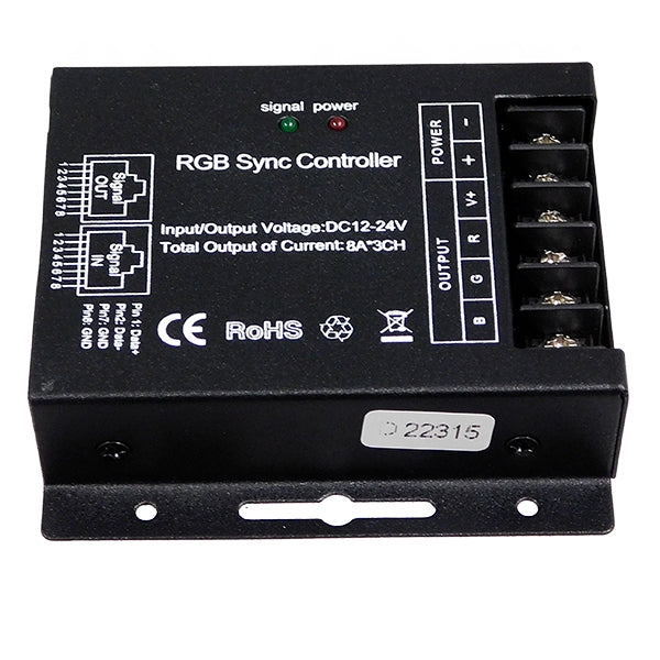 GloboStar® 73410 Ασύρματος LED RGB Controller με Χειριστήριο Αφής 2.4G RF SYNC 12V (288w) - 24V (576w) DC - ledmania.gr