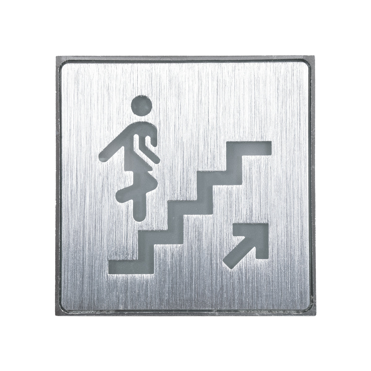 GloboStar® SENSATI 75659 Φωτιστικό Τοίχου Ένδειξης STAIRS UP ARROW LED 1W AC 220-240V IP20 - Σώμα Αλουμινίου - Μ11 x Π11 x Υ3cm - Πράσινο - ledmania.gr