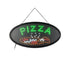 GloboStar® 75685 Φωτιστικό Ταμπέλα LED Οβάλ Σήμανσης PIZZA 3W με Πρίζα AC 230V - Μ48 x Π1.8 x Υ24.5cm - ledmania.gr