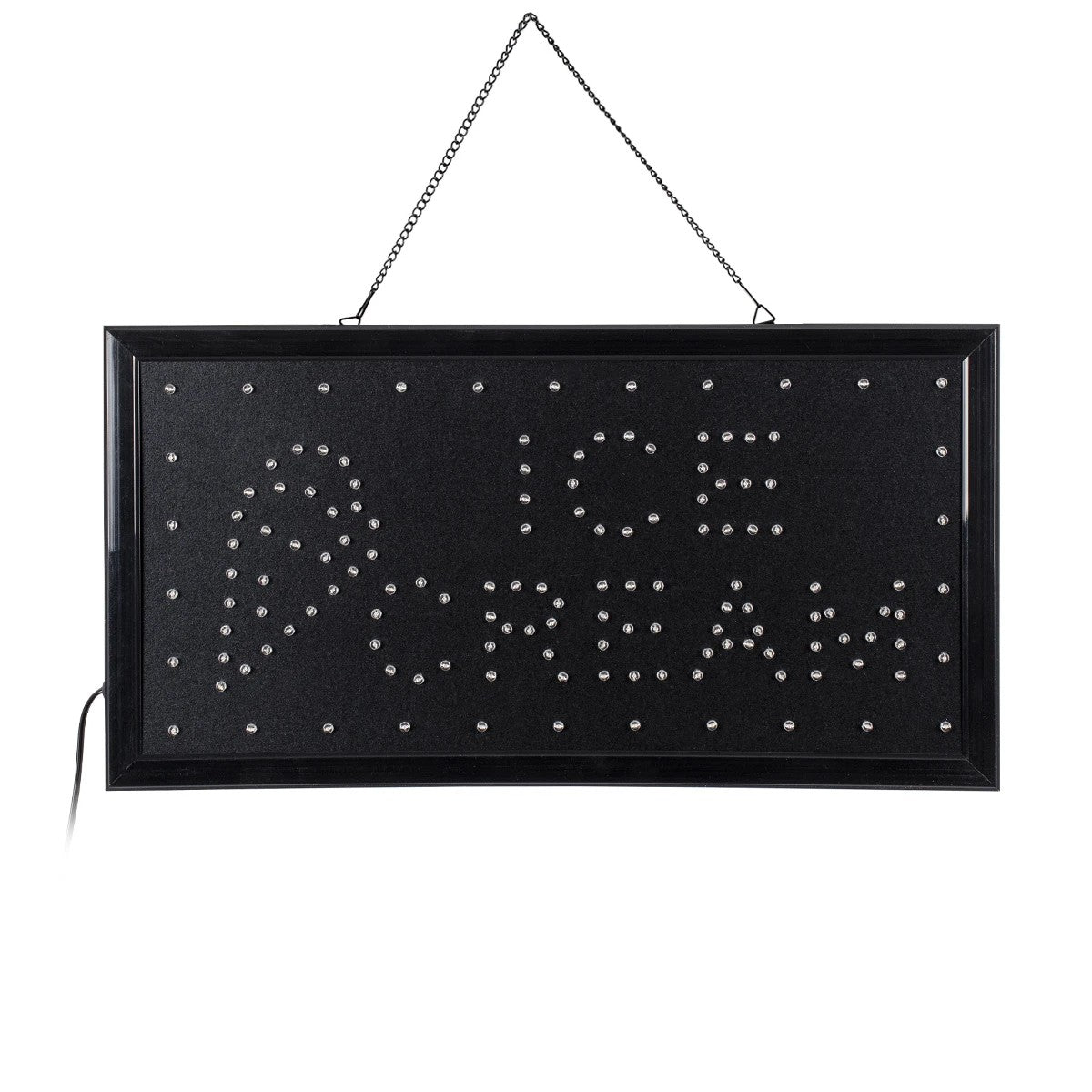 GloboStar® 75691 Φωτιστικό Ταμπέλα LED Ορθογώνια Σήμανσης ICE CREAM με Πρίζα AC 230V Μ48 x Π25 x Υ2cm - ledmania.gr