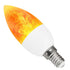 GLOBOSTAR® CANDLE 76074 Λάμπα Κεράκι E14 C37 LED 5W 250lm 260° AC 220-240V IP20 Πορτοκαλί 2200K με Εφέ Φλόγας - Λευκό Γαλακτερό - Μ3.7 x Π3.7 x Υ10.4cm - 2 Χρόνια Εγγύηση - ledmania.gr
