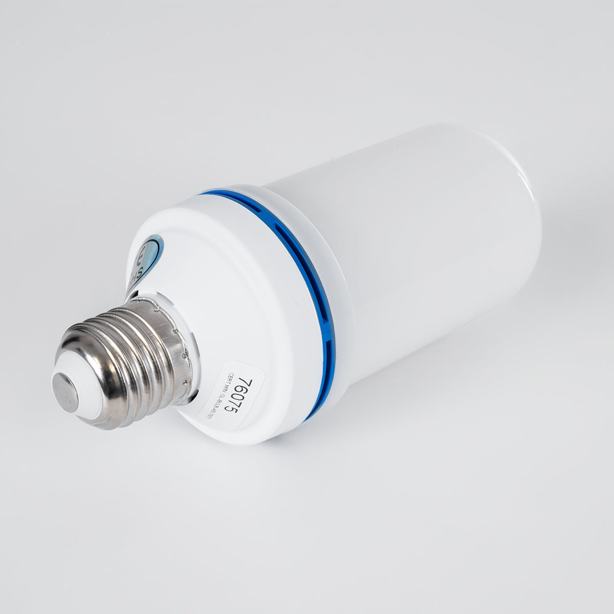 GLOBOSTAR® TUBATO 76075 Λάμπα E27 LED 9W 350lm 260° AC 220-240V IP20 Πορτοκαλί 1800K με Εφέ Φλόγας & Αναστροφή - Λευκό Γαλακτερό - Μ6 x Π6 x Υ15cm - 2 Χρόνια Εγγύηση