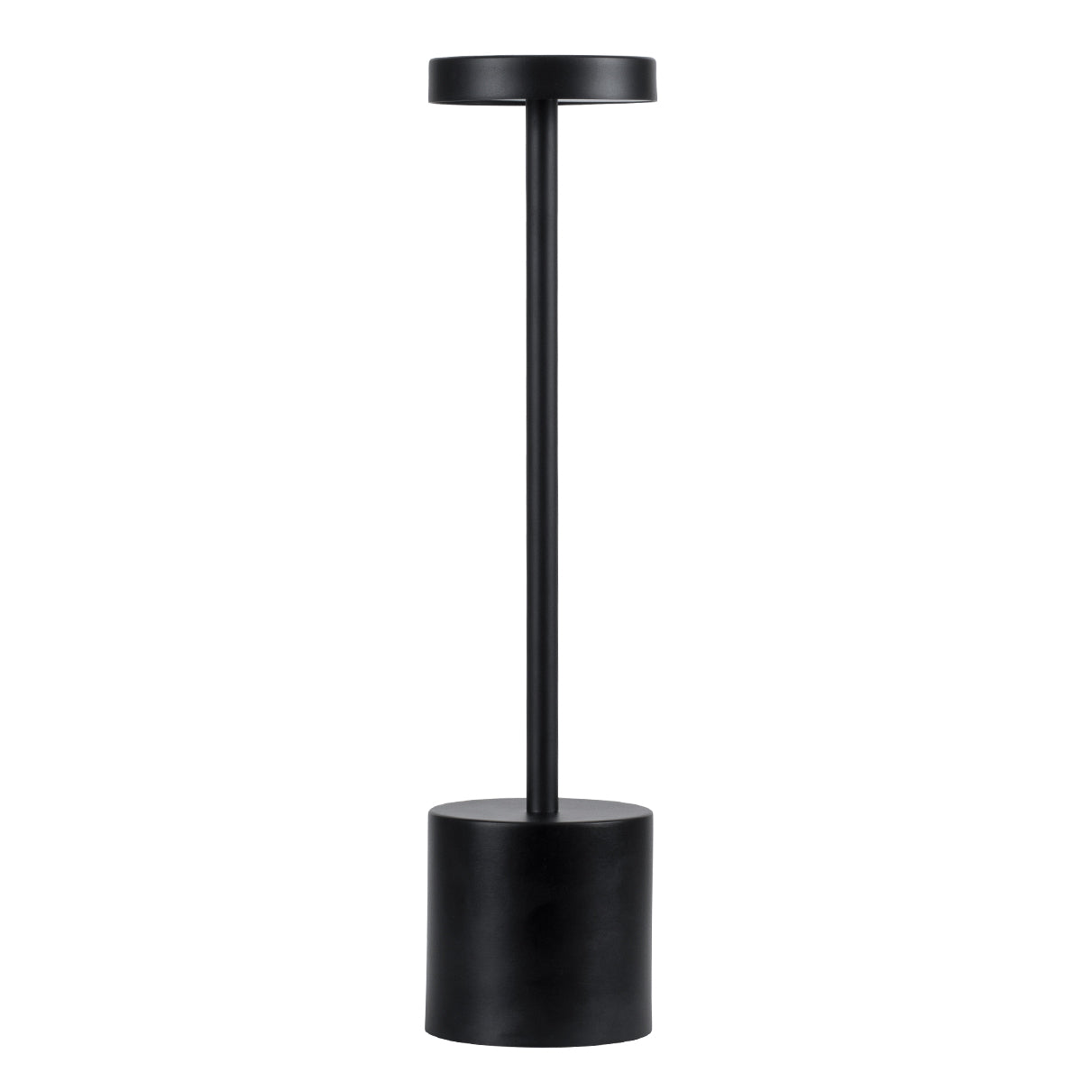 GloboStar® JOJO 76520 Μοντέρνο Επιτραπέζιο Φωτιστικό Πορτατίφ LED 1.5W 105lm 120° DC 5V Επαναφορτιζόμενο με Μπαταρία Li-ion 1800mAh - Διακόπτη Αφής με 3 Εναλλαγές Φωτισμού CCT Θερμό - Φυσικό - Ψυχρό 1500K - 4500K - 6000K Dimmable - D8 x H34cm - Μαύρο - ledmania.gr