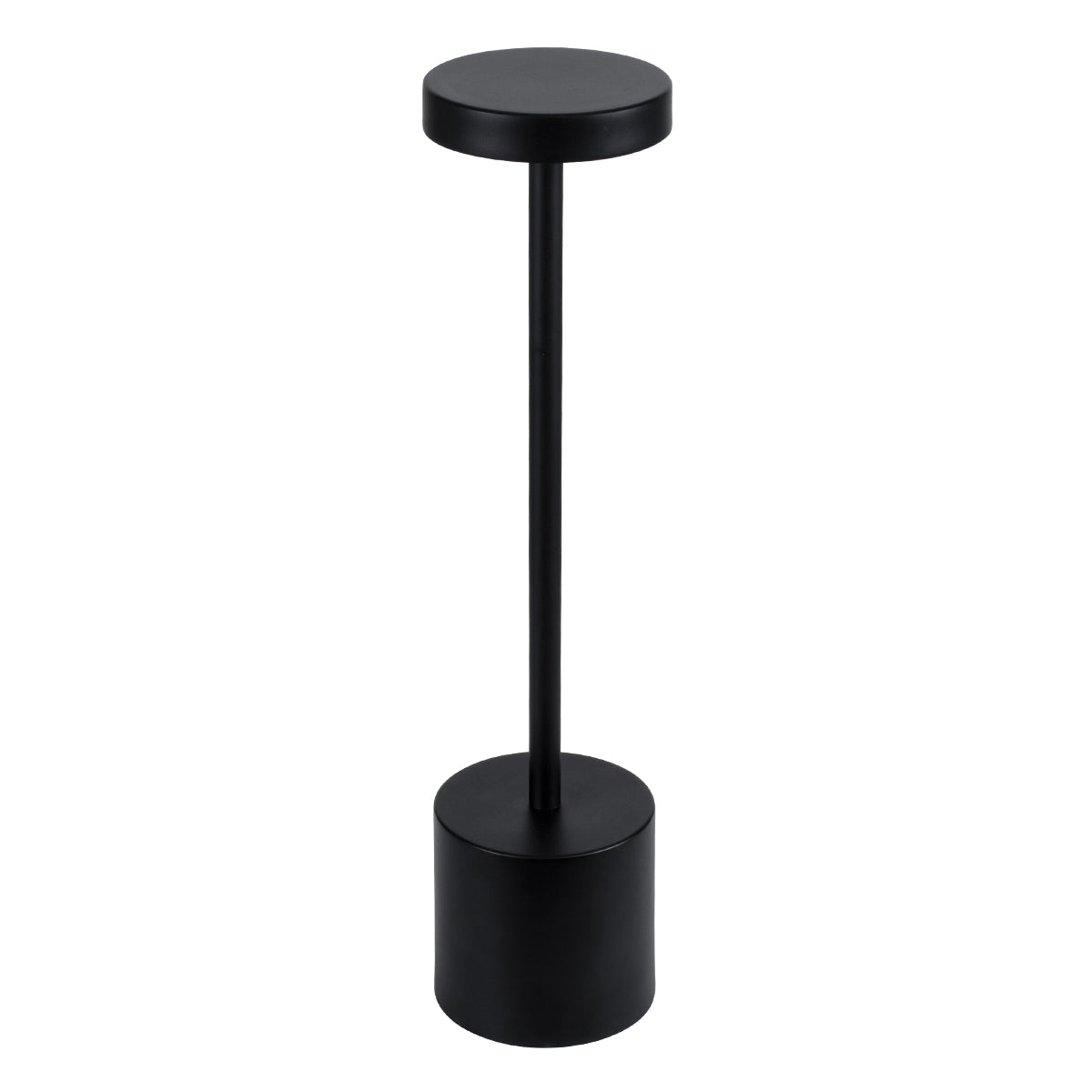 GloboStar® JOJO 76520 Μοντέρνο Επιτραπέζιο Φωτιστικό Πορτατίφ LED 1.5W 105lm 120° DC 5V Επαναφορτιζόμενο με Μπαταρία Li-ion 1800mAh - Διακόπτη Αφής με 3 Εναλλαγές Φωτισμού CCT Θερμό - Φυσικό - Ψυχρό 1500K - 4500K - 6000K Dimmable - D8 x H34cm - Μαύρο - ledmania.gr