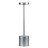 GloboStar® JOJO 76521 Μοντέρνο Επιτραπέζιο Φωτιστικό Πορτατίφ LED 1.5W 105lm 120° DC 5V Επαναφορτιζόμενο με Μπαταρία Li-ion 1800mAh - Διακόπτη Αφής με 3 Εναλλαγές Φωτισμού CCT Θερμό - Φυσικό - Ψυχρό 1500K - 4500K - 6000K Dimmable - D8 x H34cm - Ασημί - ledmania.gr