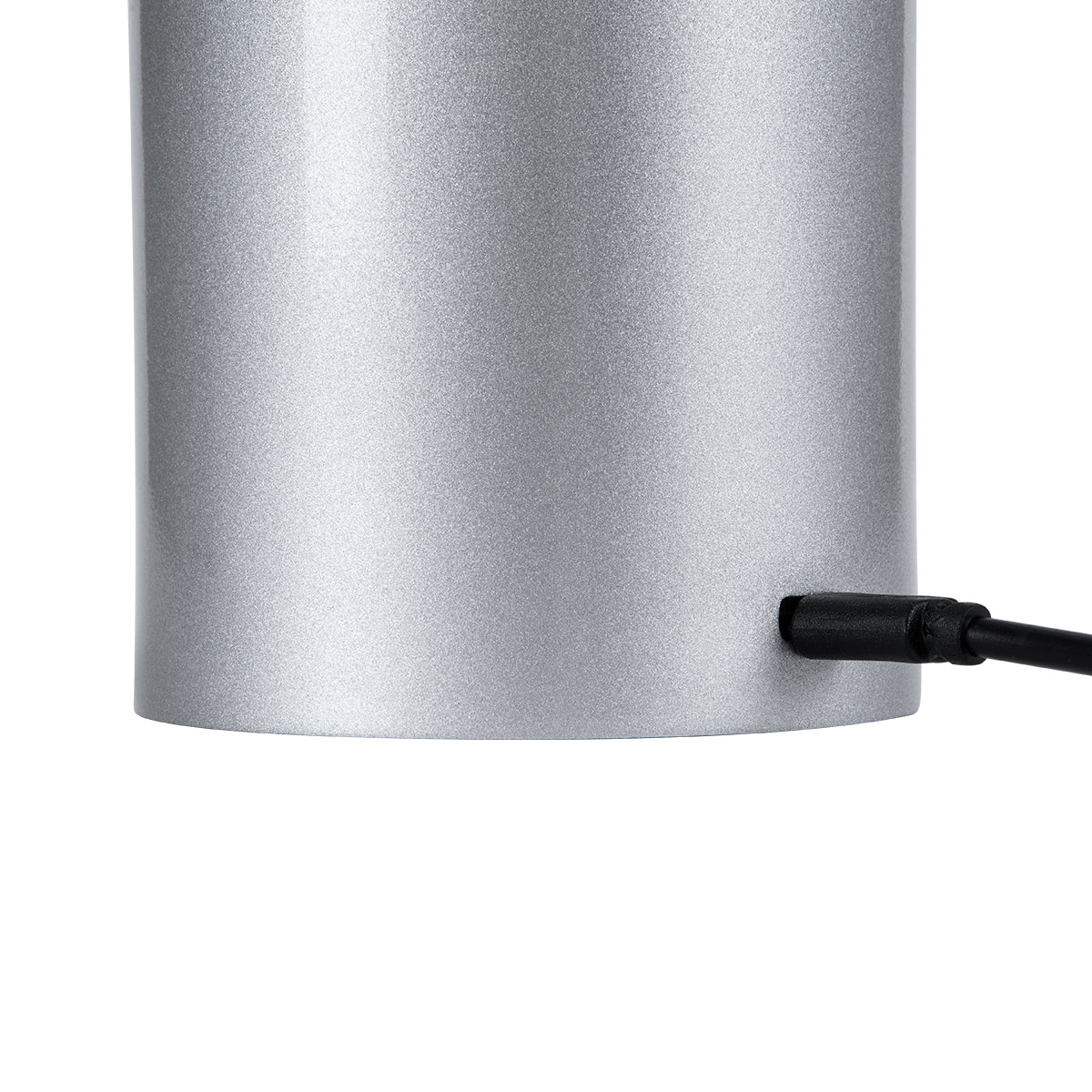 GloboStar® JOJO 76521 Μοντέρνο Επιτραπέζιο Φωτιστικό Πορτατίφ LED 1.5W 105lm 120° DC 5V Επαναφορτιζόμενο με Μπαταρία Li-ion 1800mAh - Διακόπτη Αφής με 3 Εναλλαγές Φωτισμού CCT Θερμό - Φυσικό - Ψυχρό 1500K - 4500K - 6000K Dimmable - D8 x H34cm - Ασημί - ledmania.gr