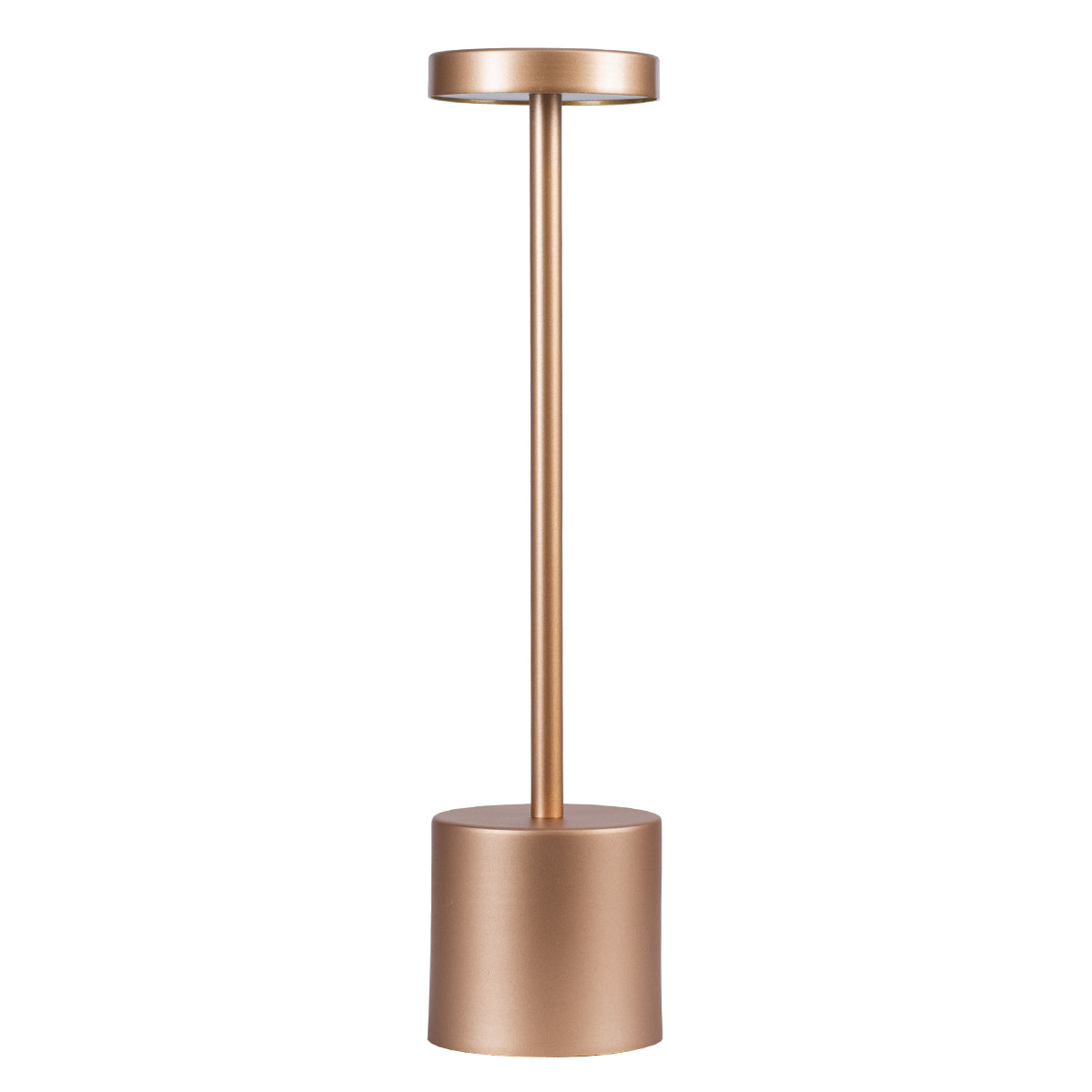 GloboStar® JOJO 76522 Μοντέρνο Επιτραπέζιο Φωτιστικό Πορτατίφ LED 1.5W 105lm 120° DC 5V Επαναφορτιζόμενο με Μπαταρία Li-ion 1800mAh - Διακόπτη Αφής με 3 Εναλλαγές Φωτισμού CCT Θερμό - Φυσικό - Ψυχρό 1500K - 4500K - 6000K Dimmable - D8 x H34cm - Χάλκινο - ledmania.gr