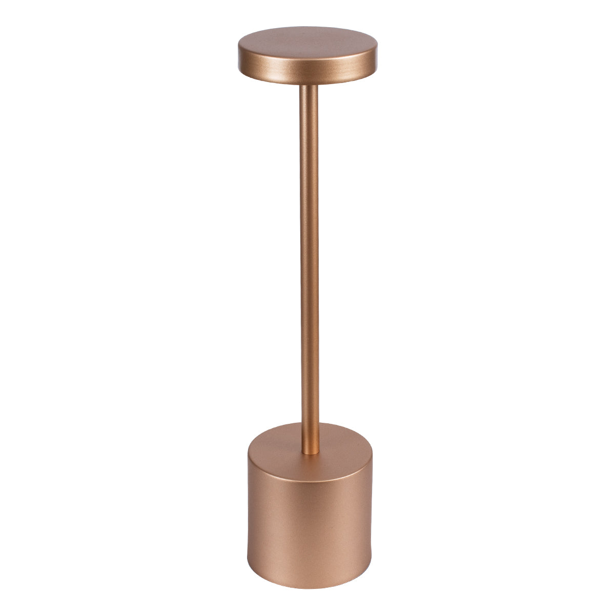 GloboStar® JOJO 76522 Μοντέρνο Επιτραπέζιο Φωτιστικό Πορτατίφ LED 1.5W 105lm 120° DC 5V Επαναφορτιζόμενο με Μπαταρία Li-ion 1800mAh - Διακόπτη Αφής με 3 Εναλλαγές Φωτισμού CCT Θερμό - Φυσικό - Ψυχρό 1500K - 4500K - 6000K Dimmable - D8 x H34cm - Χάλκινο - ledmania.gr