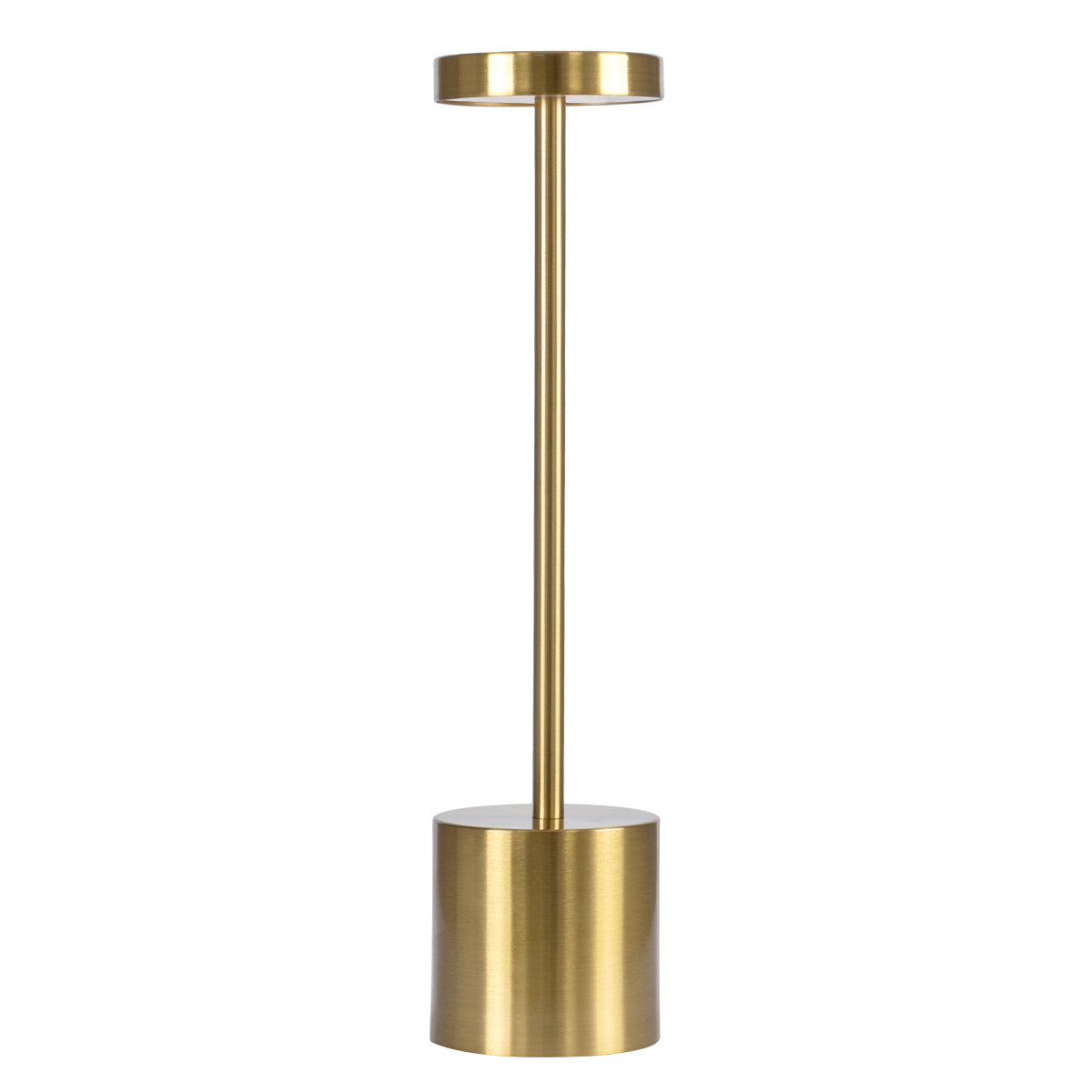 GloboStar® JOJO 76523 Μοντέρνο Επιτραπέζιο Φωτιστικό Πορτατίφ LED 1.5W 105lm 120° DC 5V Επαναφορτιζόμενο με Μπαταρία Li-ion 1800mAh - Διακόπτη Αφής με 3 Εναλλαγές Φωτισμού CCT Θερμό - Φυσικό - Ψυχρό 1500K - 4500K - 6000K Dimmable - D8 x H34cm - Χρυσό - ledmania.gr