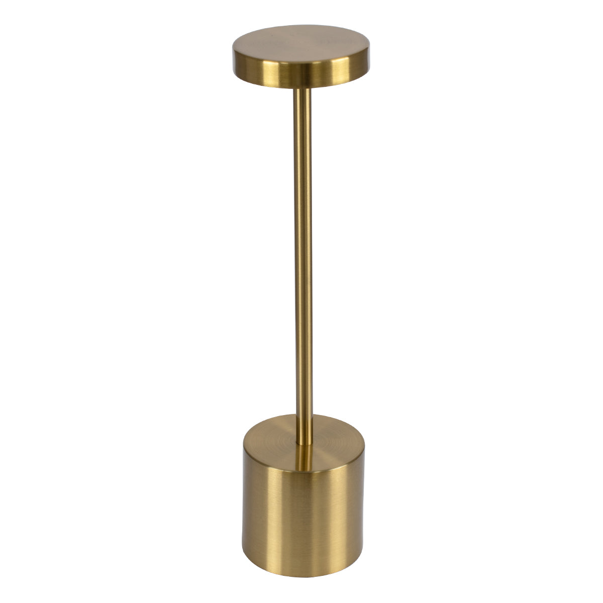 GloboStar® JOJO 76523 Μοντέρνο Επιτραπέζιο Φωτιστικό Πορτατίφ LED 1.5W 105lm 120° DC 5V Επαναφορτιζόμενο με Μπαταρία Li-ion 1800mAh - Διακόπτη Αφής με 3 Εναλλαγές Φωτισμού CCT Θερμό - Φυσικό - Ψυχρό 1500K - 4500K - 6000K Dimmable - D8 x H34cm - Χρυσό - ledmania.gr