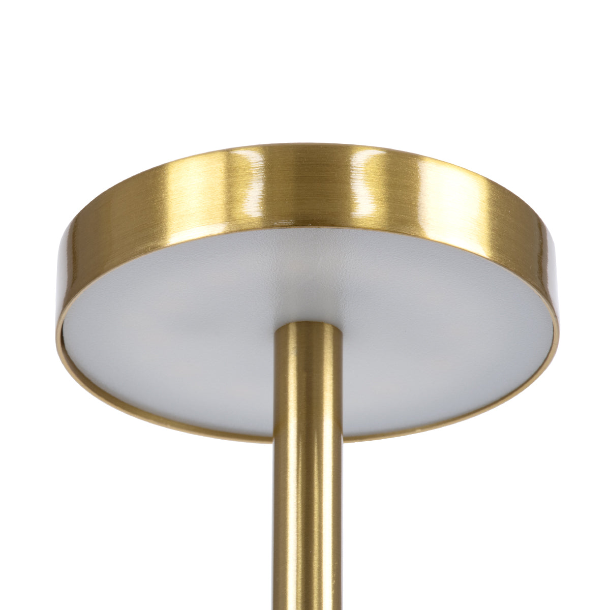 GloboStar® JOJO 76523 Μοντέρνο Επιτραπέζιο Φωτιστικό Πορτατίφ LED 1.5W 105lm 120° DC 5V Επαναφορτιζόμενο με Μπαταρία Li-ion 1800mAh - Διακόπτη Αφής με 3 Εναλλαγές Φωτισμού CCT Θερμό - Φυσικό - Ψυχρό 1500K - 4500K - 6000K Dimmable - D8 x H34cm - Χρυσό - ledmania.gr