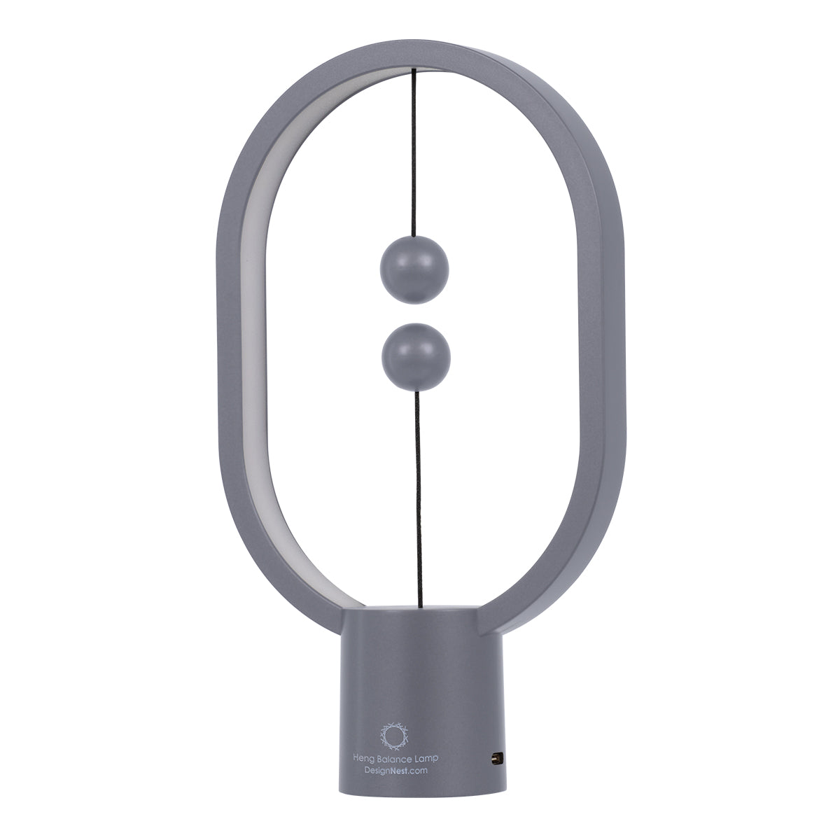 GloboStar® 76545 Επιτραπέζιο Φωτιστικό Πορτατίφ LED 15W 1500lm 360° DC 5V IP20 Θερμό Λευκό 2700K Γκρι & Λευκό Πλαστικό - Μ14 x Π5.5 x Υ24.8cm - 2 Xρόνια Εγγύηση - ledmania.gr