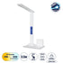 GLOBOSTAR® ZENTIME 76554 Μοντέρνο Επιτραπέζιο Φωτιστικό Γραφείου με Ασύρματη Φόρτιση 15W 3A & Ψηφιακό Ρολόι LED 3.5W 350lm 120° DC 5V με USB-C IP20 Ρυθμιζόμενο Λευκό CCT με Αφή 2700K/4500K/6000K Dimmable - Sanan SMD Chip - Μαύρο - Μ19.5 x Π25 x Υ50cm -... - ledmania.gr