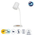 GLOBOSTAR® LUCORA 76555 Μοντέρνο Επιτραπέζιο Φωτιστικό Γραφείου με Ασύρματη Φόρτιση 10W 2A & 4W Bluetooth Ηχείο LED 3W 300lm 120° DC 5V με USB-C IP20 Ρυθμιζόμενο Λευκό CCT με Αφή 2700K/4500K/6000K Dimmable - Sanan SMD Chip - Λευκό - Μ12 x Π12 x Υ34cm -... - ledmania.gr