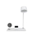 GLOBOSTAR® OLDY 76557 Μοντέρνο Επιτραπέζιο Φωτιστικό Γραφείου με Ασύρματη Φόρτιση 15W 3A, 5W Bluetooth Ηχείο & Ψηφιακό Ρολόι LED 3W 300lm 120° DC 5V με USB-C IP20 Ρυθμιζόμενο Λευκό CCT με Αφή 2700K/4500K/6000K Dimmable - Sanan SMD Chip - Λευκό - Μ13 x ... - ledmania.gr
