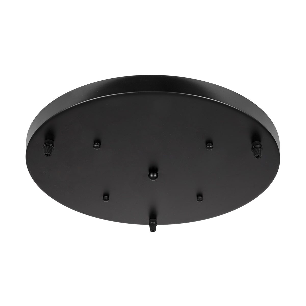 GloboStar® DIY 77541 Επιτοίχια Στρογγυλή Ροζέτα - Βάση για 3 Κρεμαστά Φωτιστικά - Φ40 x Υ3cm - Μαύρο - Μεταλλικό - 5 Χρόνια Εγγύηση - ledmania.gr