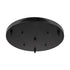 GloboStar® DIY 77541 Επιτοίχια Στρογγυλή Ροζέτα - Βάση για 3 Κρεμαστά Φωτιστικά - Φ40 x Υ3cm - Μαύρο - Μεταλλικό - 5 Χρόνια Εγγύηση - ledmania.gr