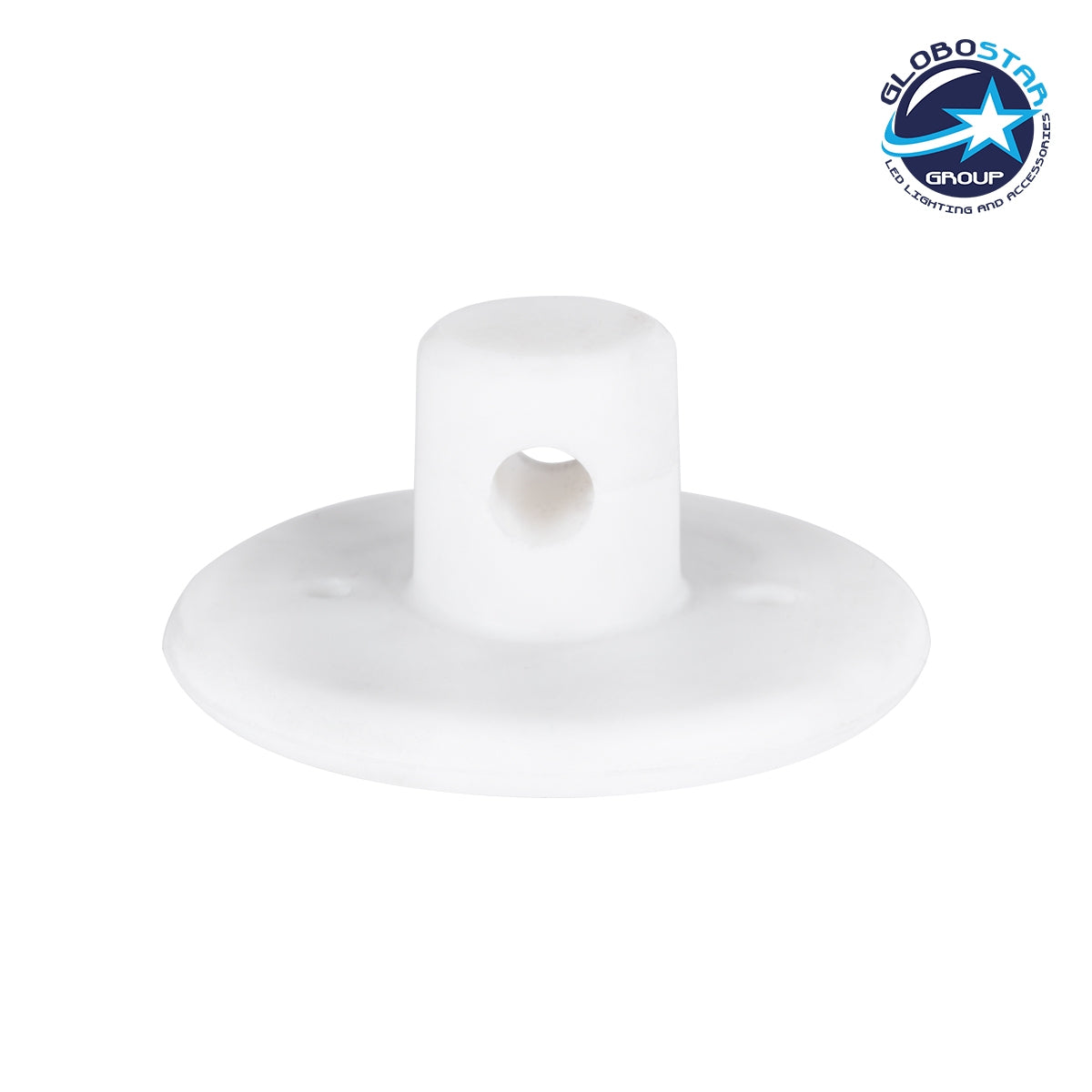 GloboStar® DIY 77561 Επιτοίχιο Εξάρτημα Στήριξης Καλωδίου Φωτιστικού - Φ4.5 x Υ2cm - Λευκό - Σιλικόνης - 5 Χρόνια Εγγύηση - ledmania.gr
