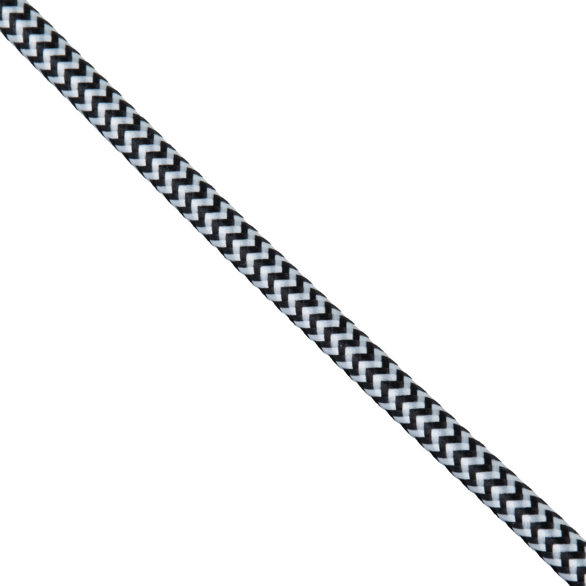 GLOBOSTAR® DECOCABLE 77613 Υφασμάτινο Καλώδιο 2 x 0.75mm² IP20 - Άσπρο & Μαύρο - Μ100 x Π0.6 x Υ0.6cm