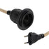 GLOBOSTAR® WHIP 77660 Μοντέρνο DIY Φωτιστικό με Υφασμάτινο Καλώδιο, Ντουί 1 x E27, Διακόπτη On/Off & Πρίζα AC 220-240V IP20 - Μπεζ & Μαύρο - Μ140 x Π5.8 x Υ5.8cm - ledmania.gr