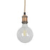 GLOBOSTAR® WHIP 77662 Μοντέρνο DIY Φωτιστικό με Υφασμάτινο Καλώδιο, Ντουί 1 x E27, Διακόπτη On/Off & Πρίζα AC 220-240V IP20 - Μπεζ & Χάλκινο - Μ150 x Π4 x Υ4cm