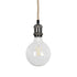 GLOBOSTAR® WHIP 77663 Μοντέρνο DIY Φωτιστικό με Υφασμάτινο Καλώδιο, Ντουί 1 x E27, Διακόπτη On/Off & Πρίζα AC 220-240V IP20 - Μπεζ & Μαύρο Νίκελ - Μ150 x Π4 x Υ4cm
